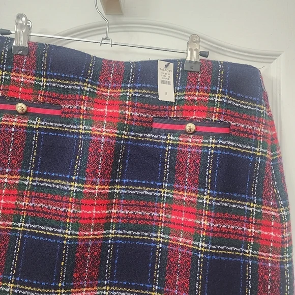 NWT Talbots Glee Plaid A- Line Skirt - Picture 5 of 7